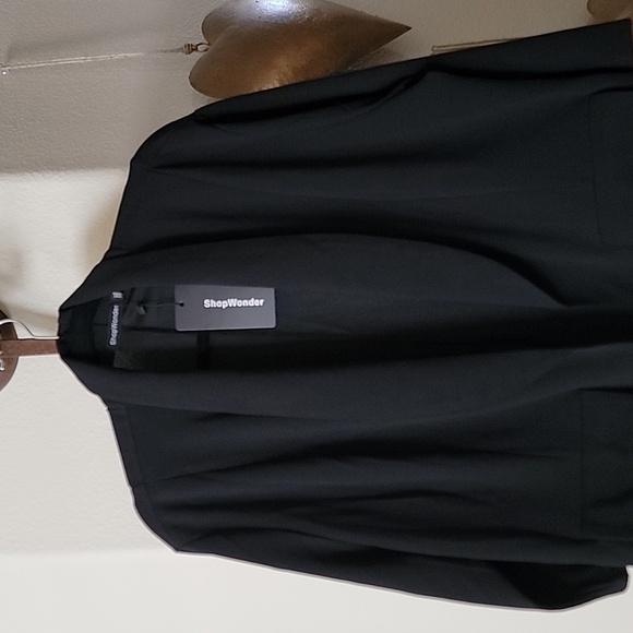 Casual Open Front Pocketed Plus Size 3/4 Sleeve Blazer/Jacket Black Size 3X NWT - Picture 3 of 12